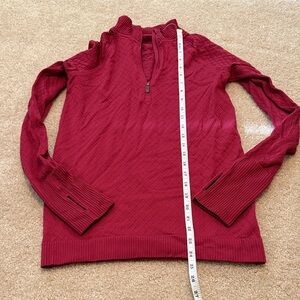 Lululemon Quarter-Zip Knit Pullover Sweater - Burgundy small